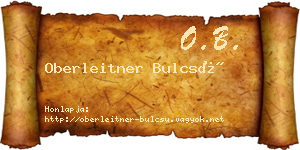 Oberleitner Bulcsú névjegykártya